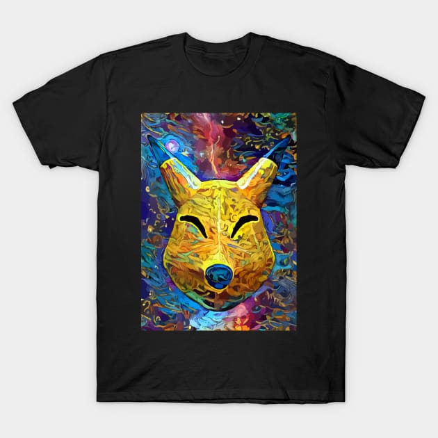 Yellow Fox Mask T-Shirt by hustlart